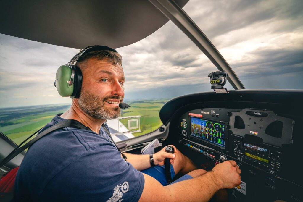 SportStar RTC kokpit - Pilot Jan Brzák